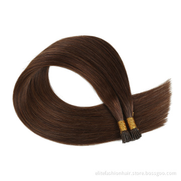Hot Sale I Tip Human Hair Extensions Straight Remy Human Virgin Hair Double Drawn Prebonded I Tip Hair Extensions